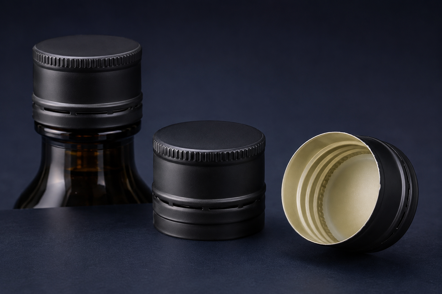 Aluminium pilfer-proof bottle closures
