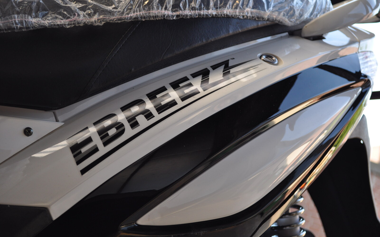 Ebreezz branding applied to an electric scooter