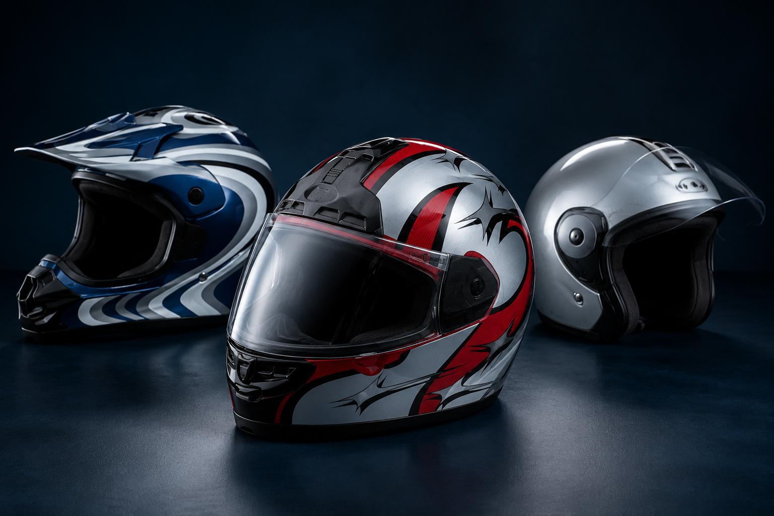 Motorcycle helmet collection
